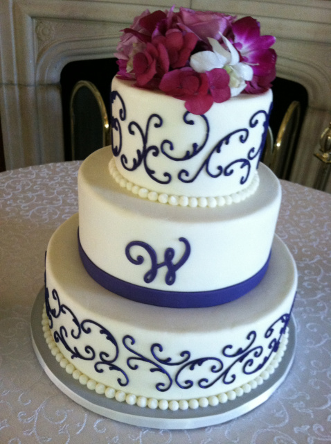 "Michelle and Steve's cake at Thornewood Castle"