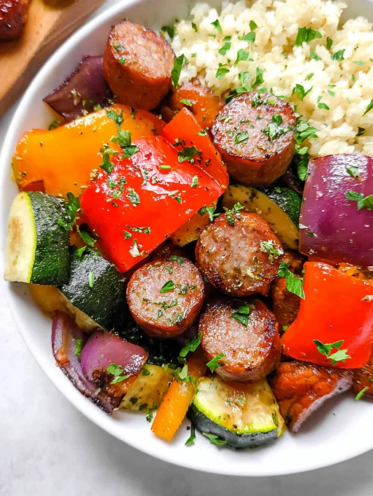 Air Fryer Chicken Sausage and Veggies