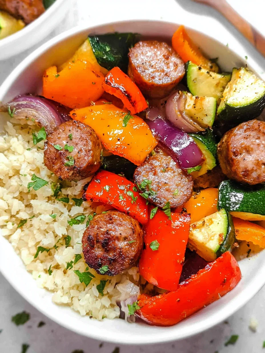 Air Fryer Chicken Sausage and Veggies