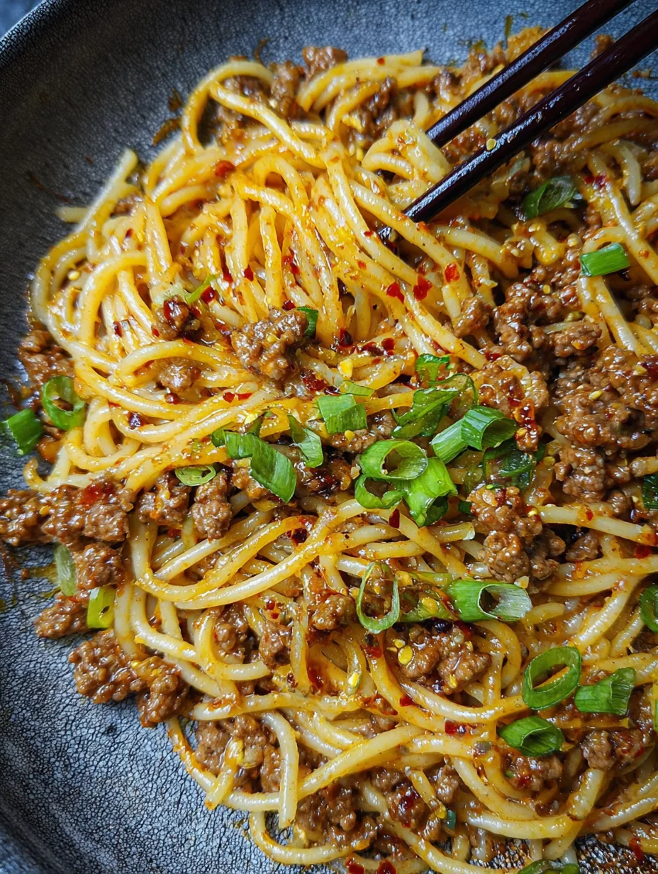 Asian Ground Beef Noodles