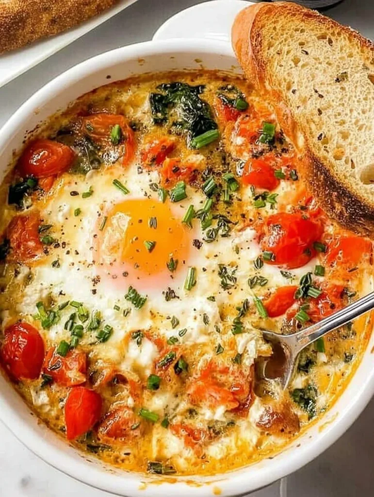 Baked Feta Eggs