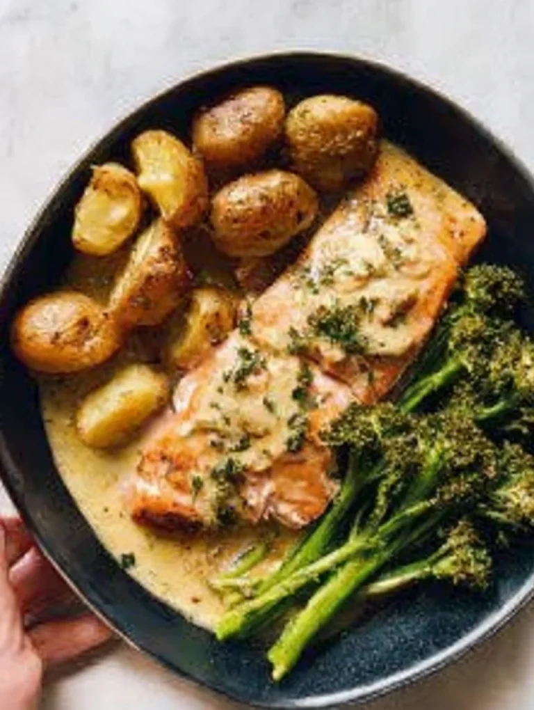 Baked Salmon with Amazing Lemon Sauce
