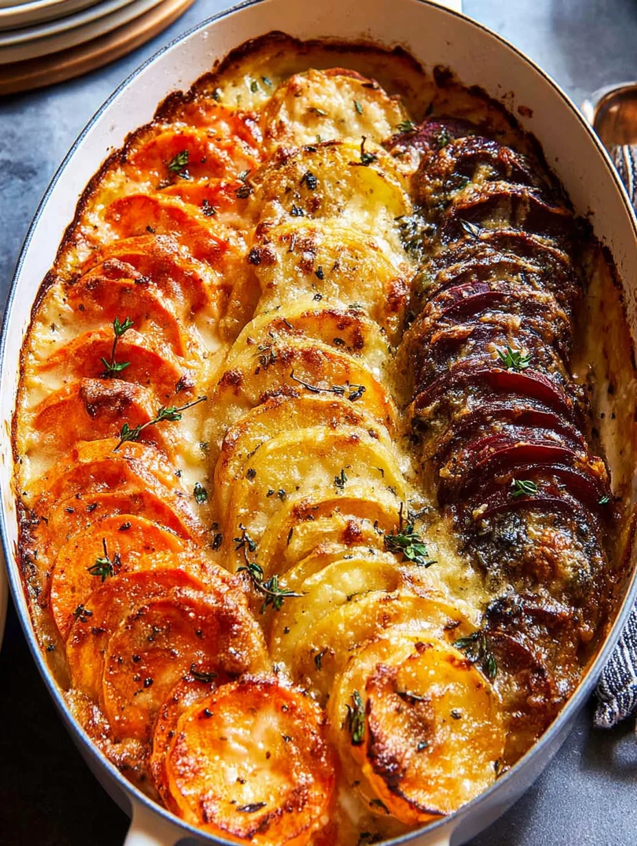 Cheesy Root Vegetable Gratin