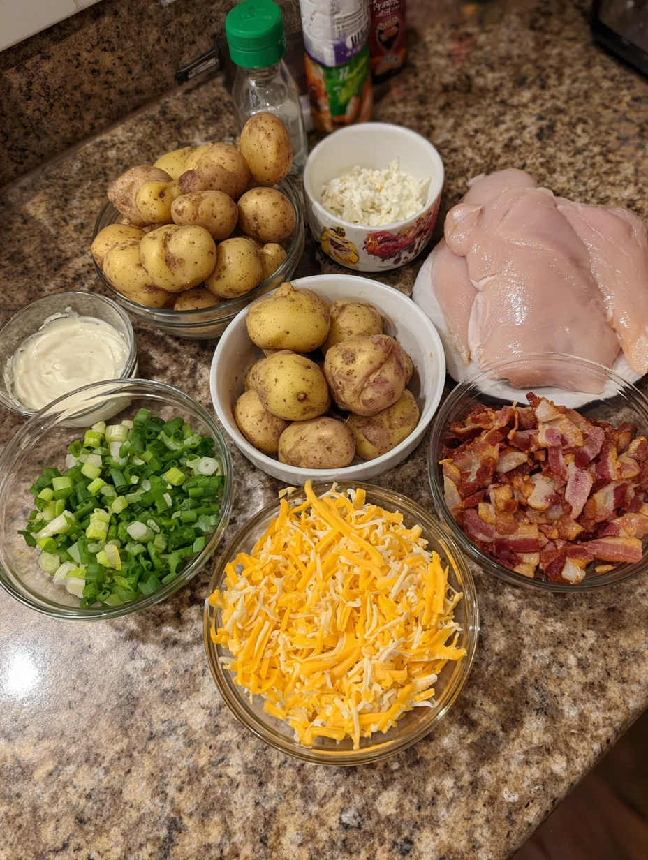 Chicken Bacon Ranch Casserole with Potatoes