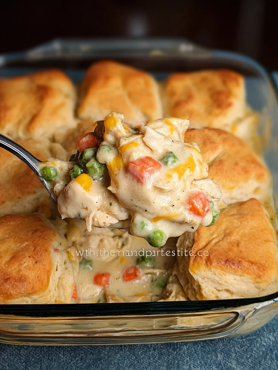 Chicken Pot Pie with Biscuits