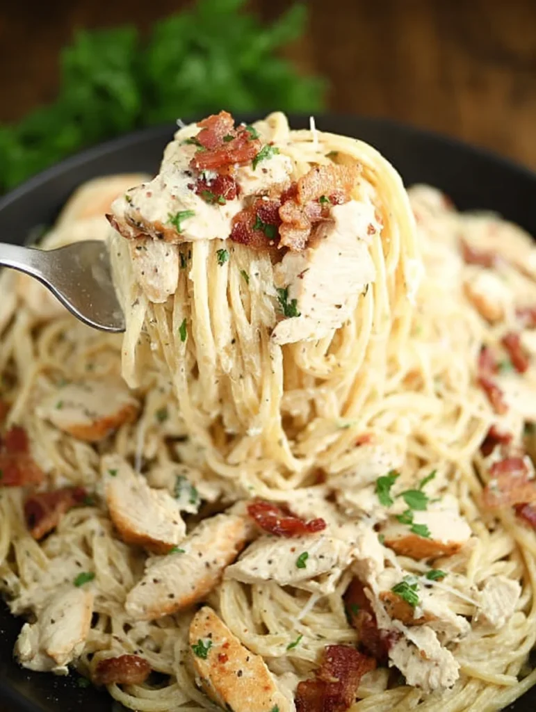 Cream Cheese Bacon Chicken Pasta