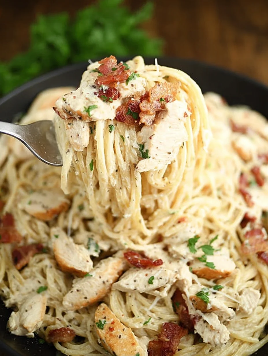Cream Cheese Bacon Chicken Pasta