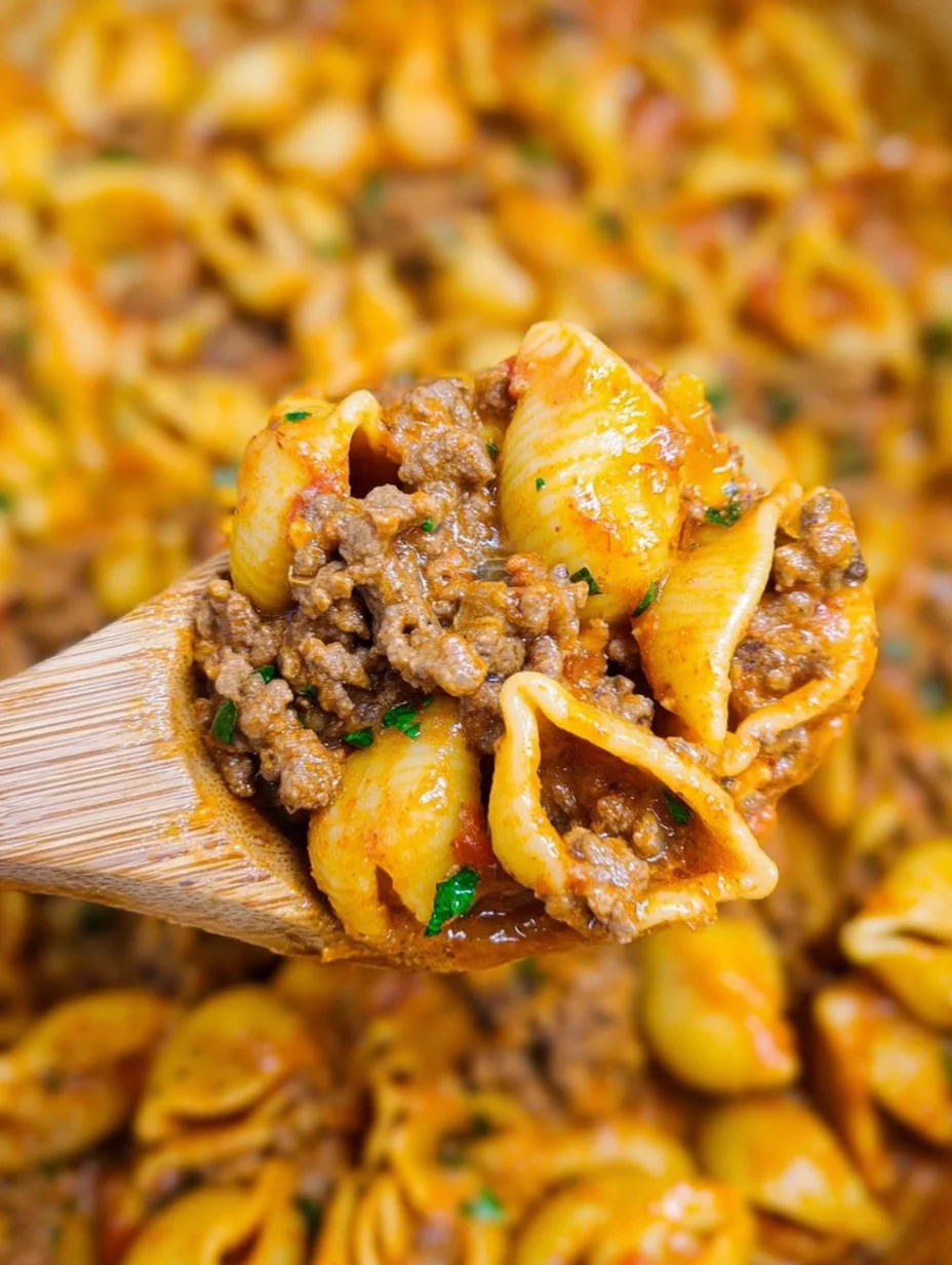 Creamy Beef and Shells