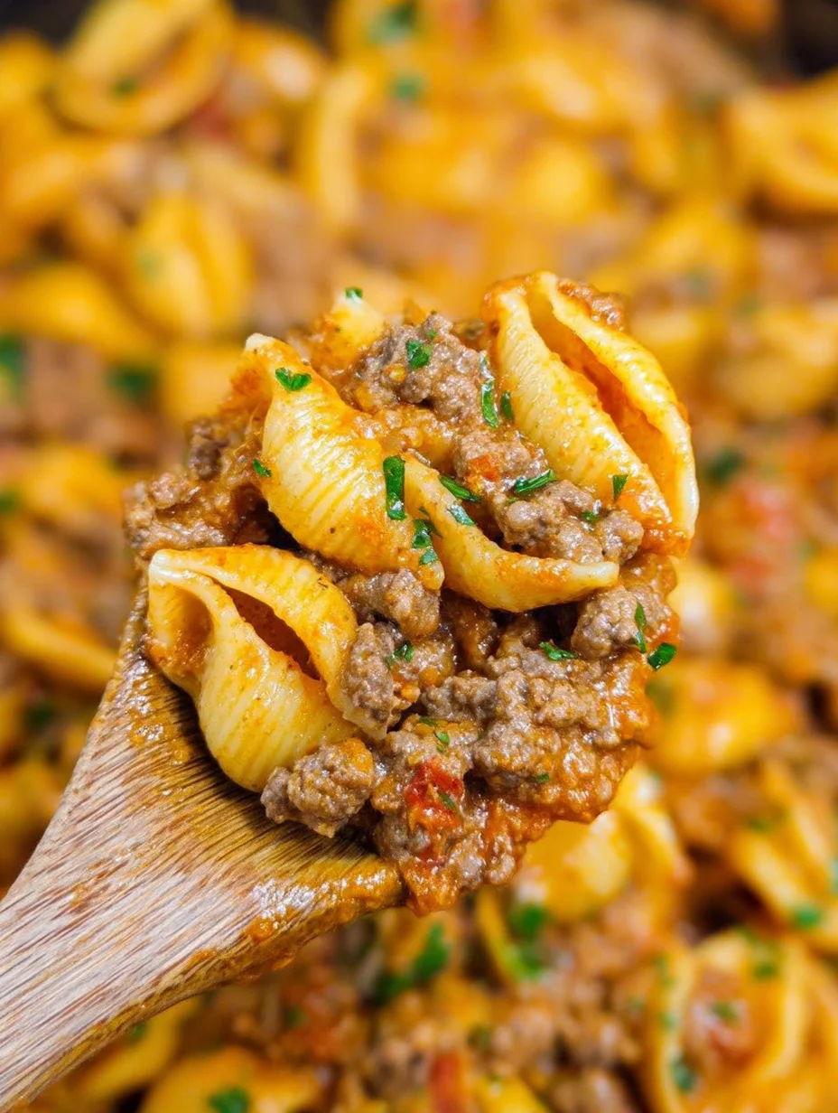 Creamy Beef and Shells