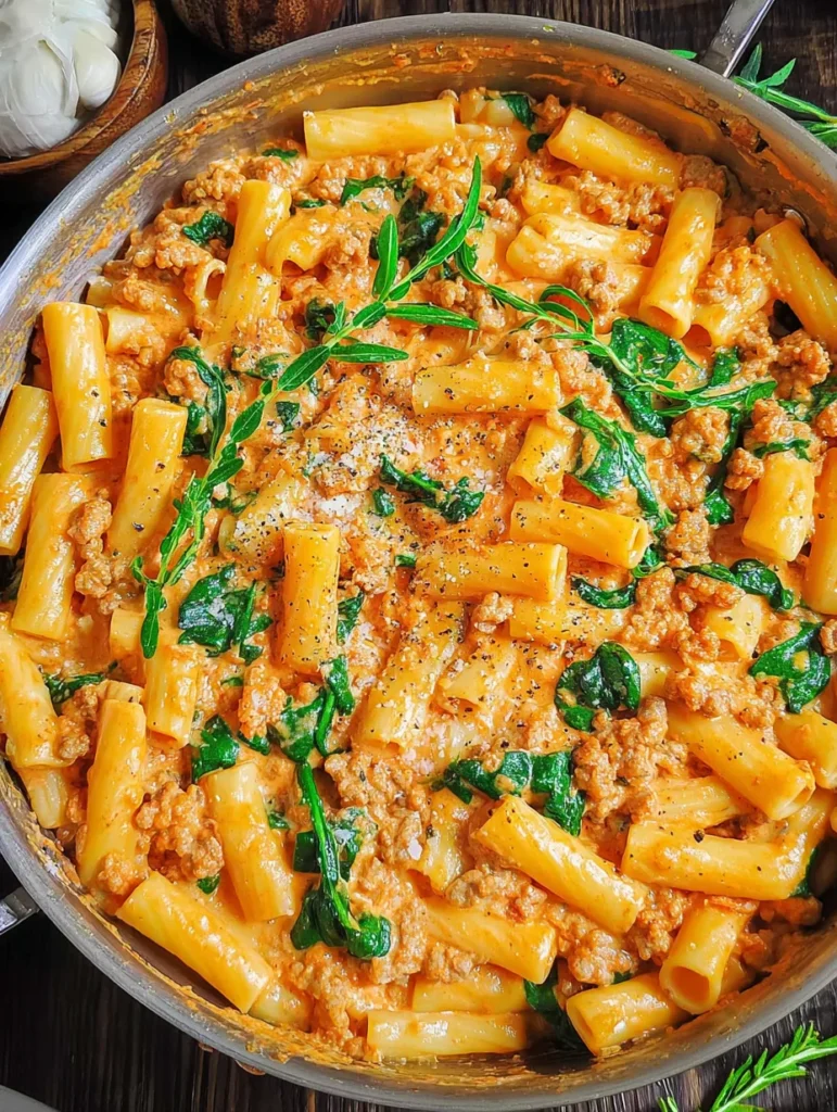Creamy Sausage Rigatoni