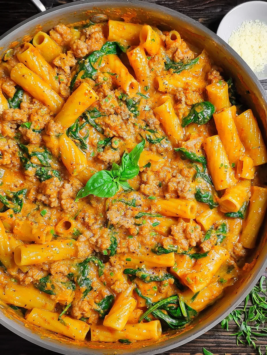 Creamy Sausage Rigatoni