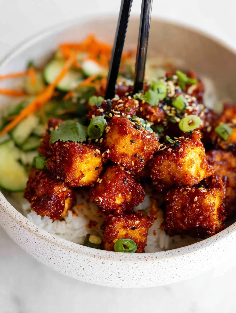 Crispy Gochujang Korean Tofu