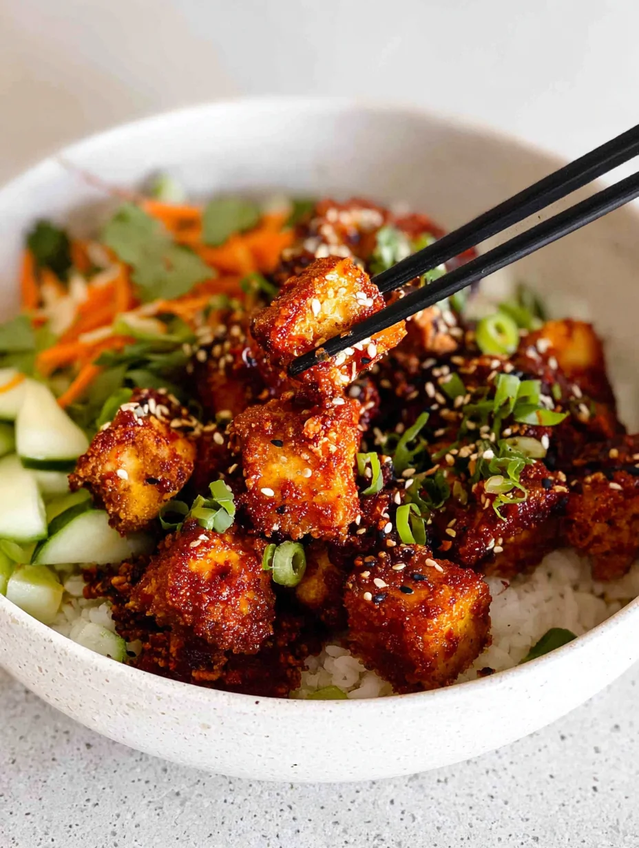 Crispy Gochujang Korean Tofu