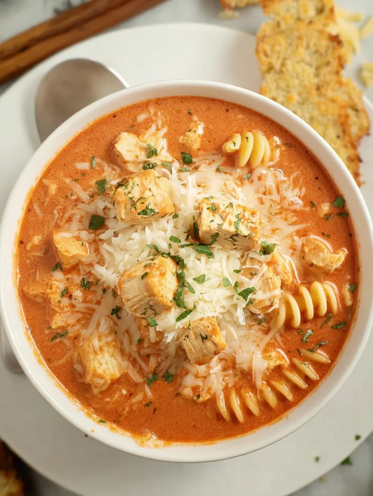 Crockpot Chicken Parmesan Soup