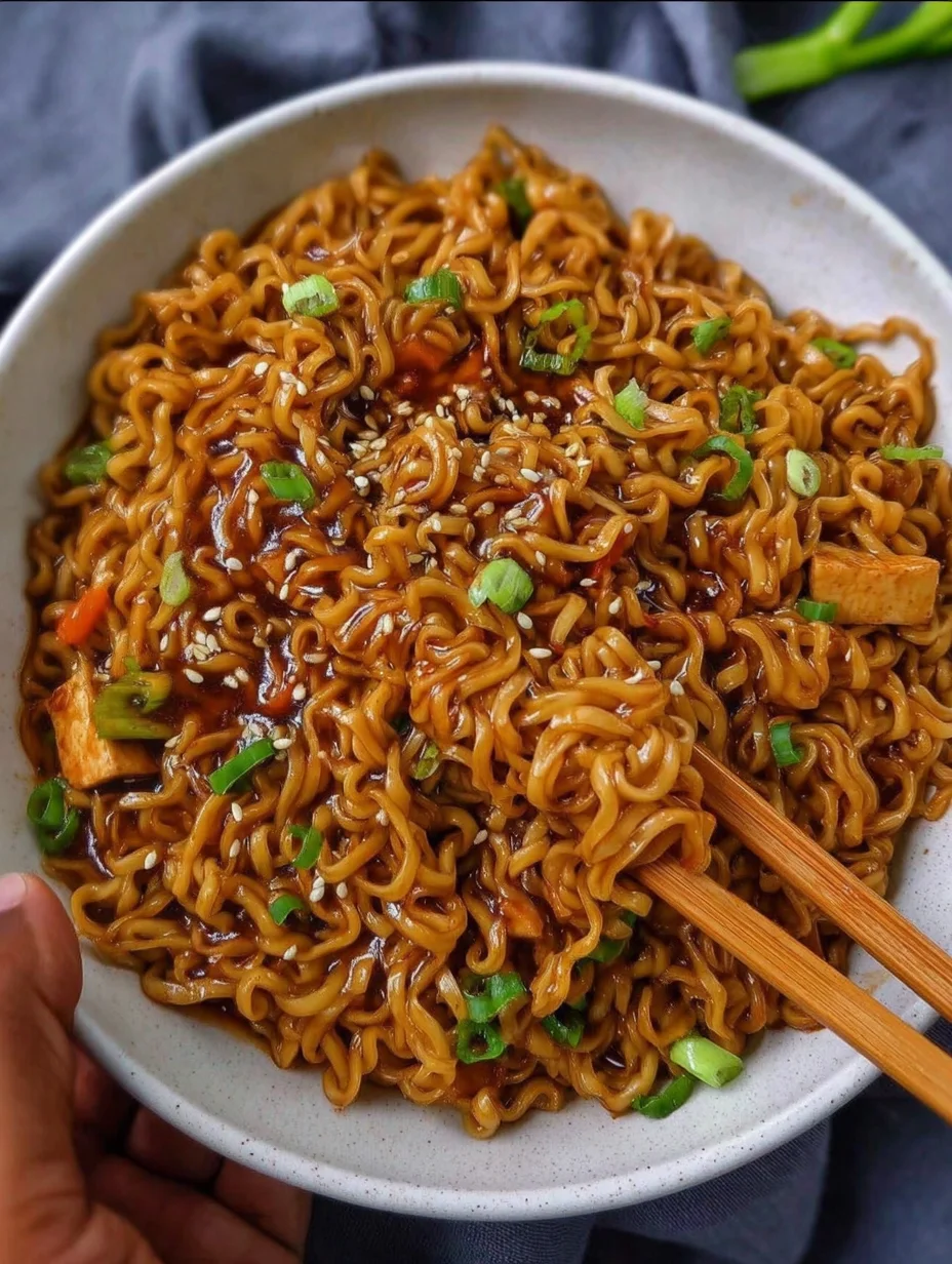 Easy Saucy Ramen Noodles