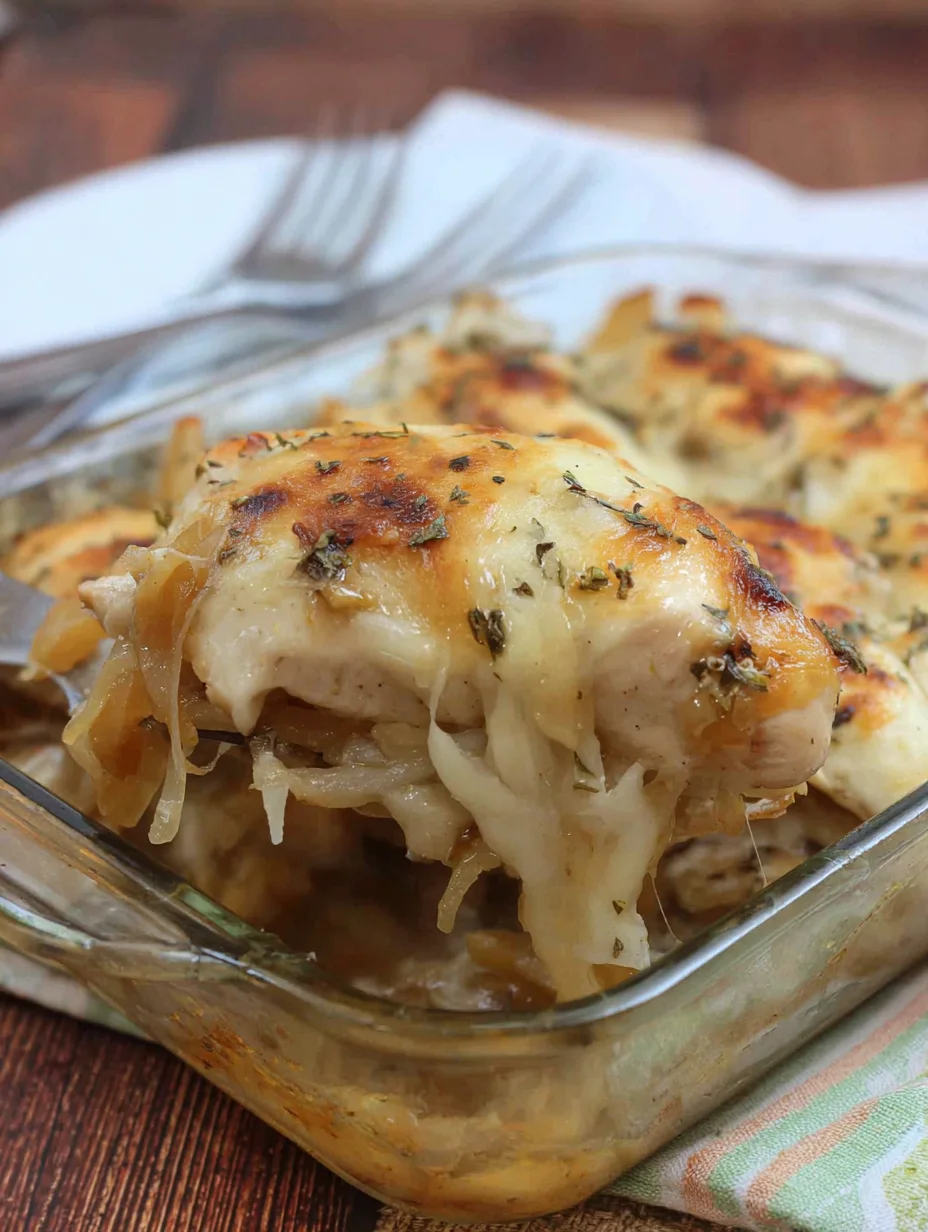 French Onion Chicken Bake