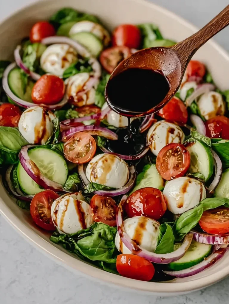 Fresh Cucumber Caprese Salad
