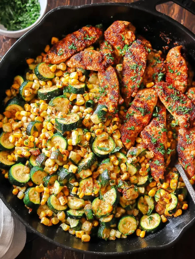 Garlic Butter Chicken with Zucchini and Corn