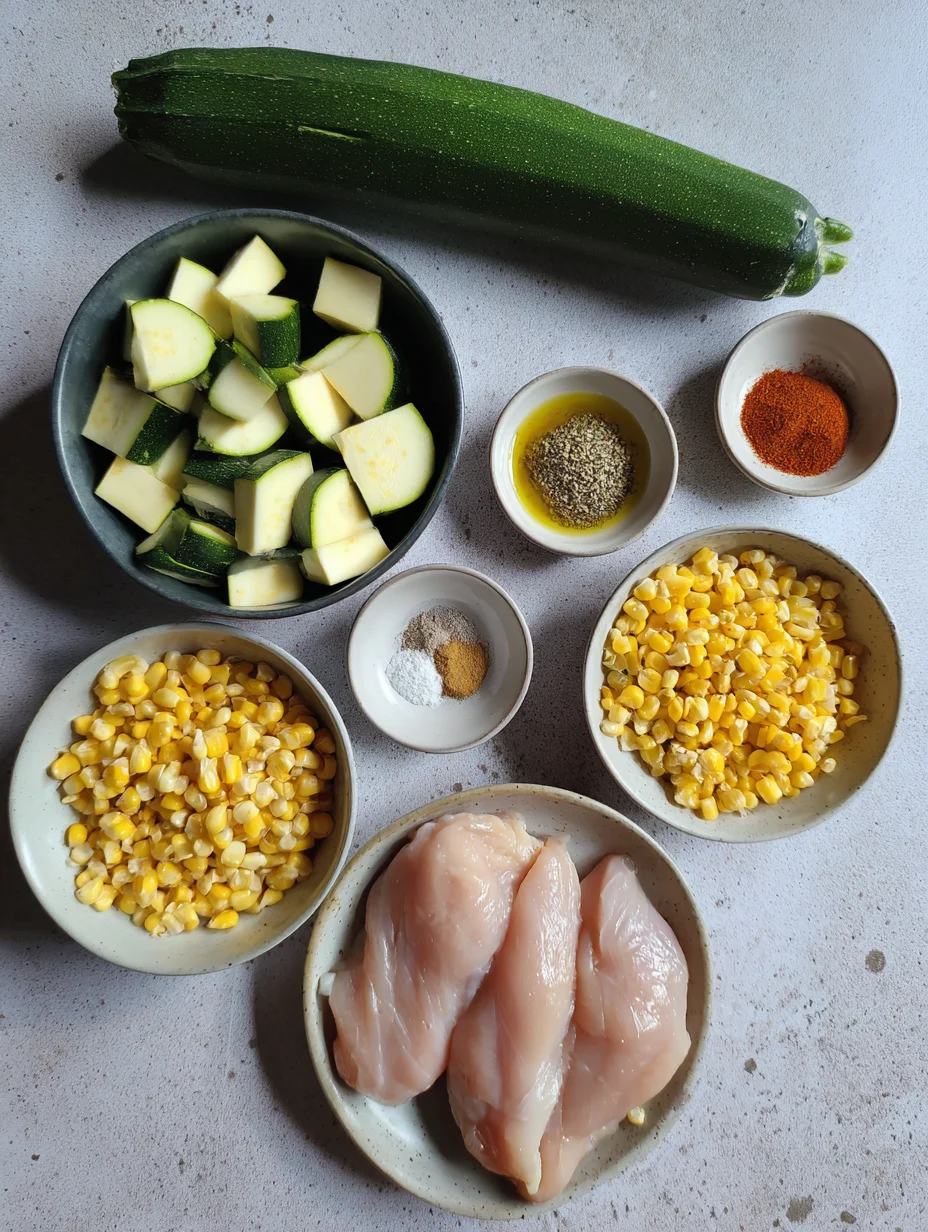 Garlic Butter Chicken with Zucchini and Corn