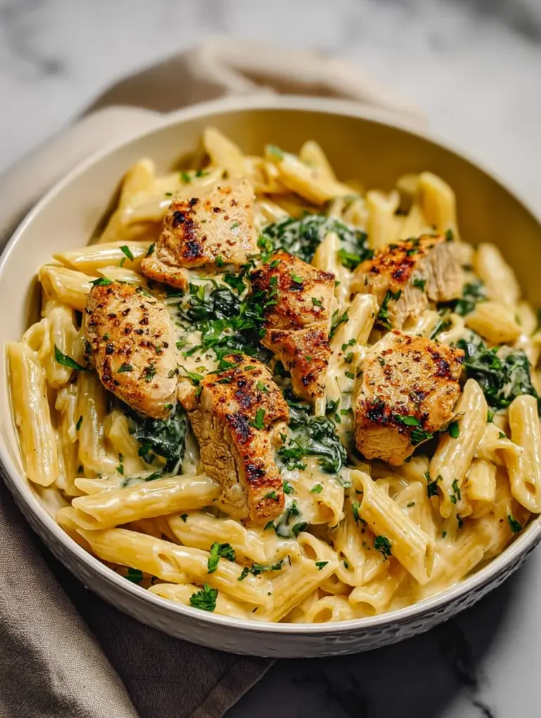 Healthy Garlic Parmesan Chicken Pasta