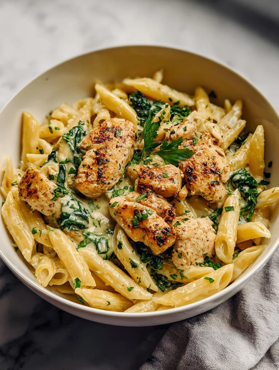 Healthy Garlic Parmesan Chicken Pasta