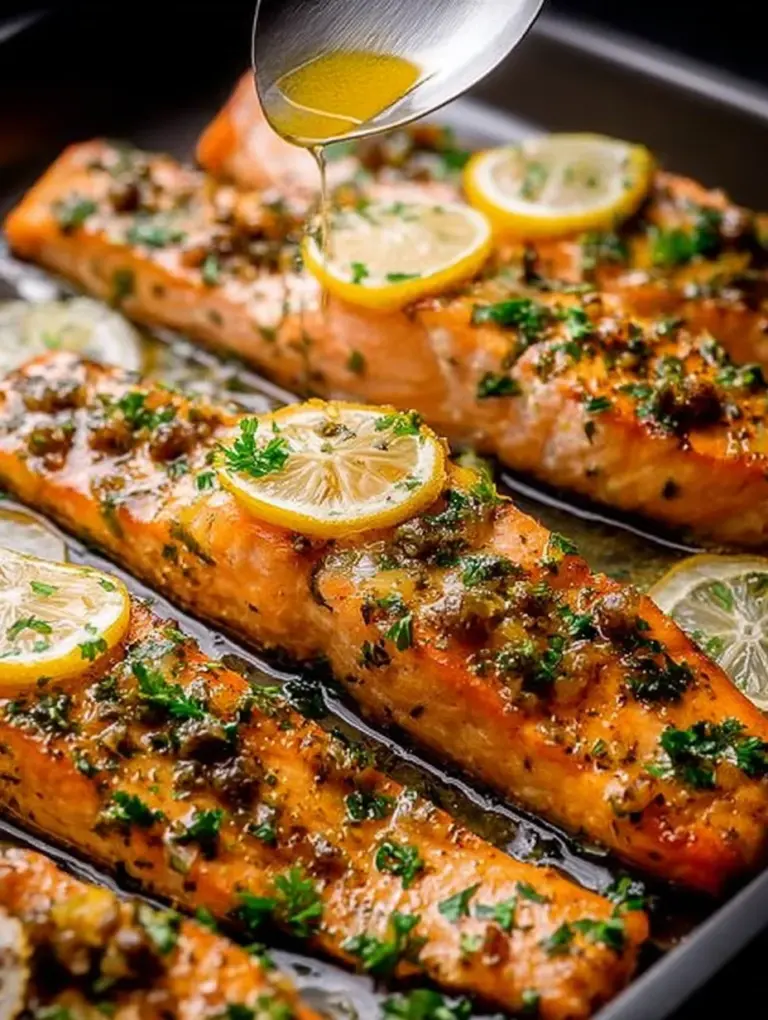 Honey Garlic Butter Baked Salmon