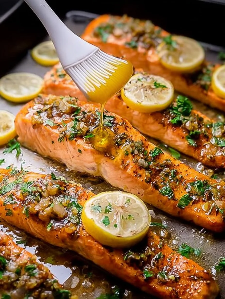 Honey Garlic Butter Baked Salmon