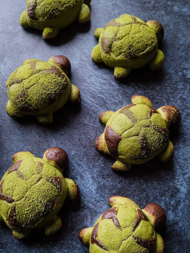 Matcha Milk Bread Turtles