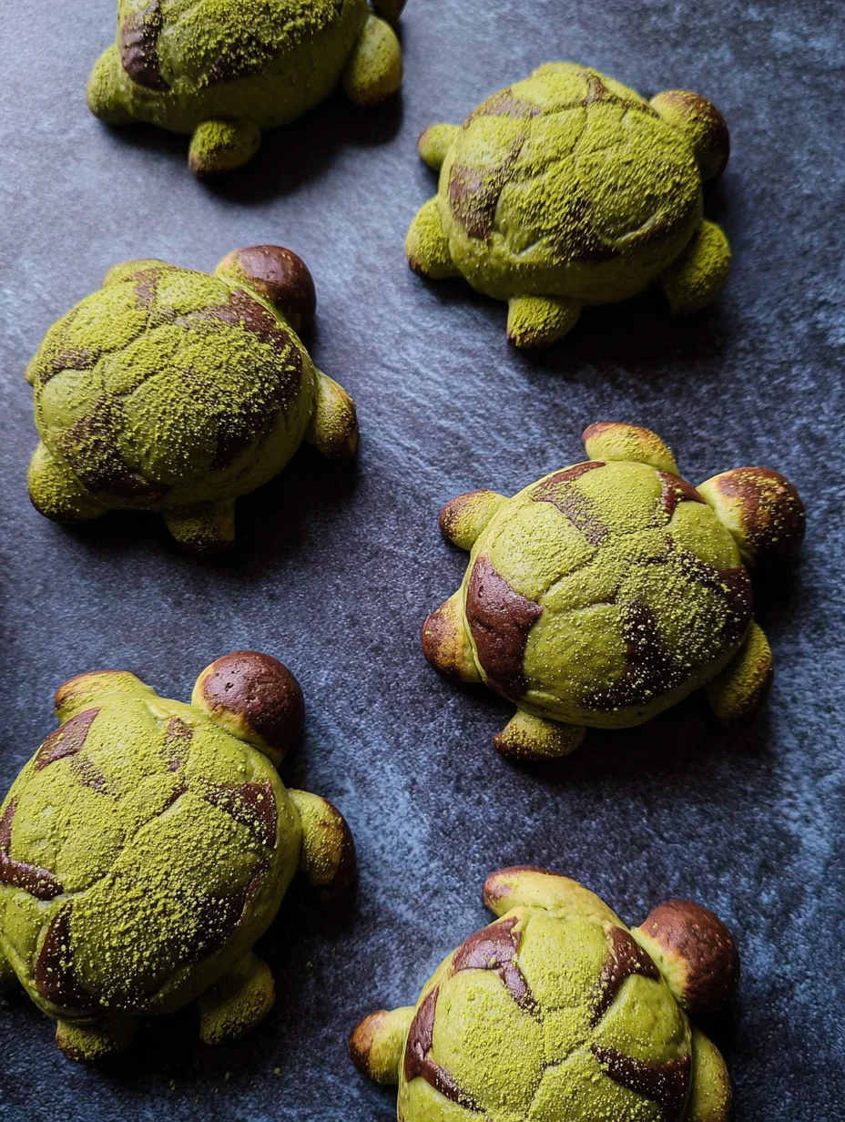 Matcha Milk Bread Turtles