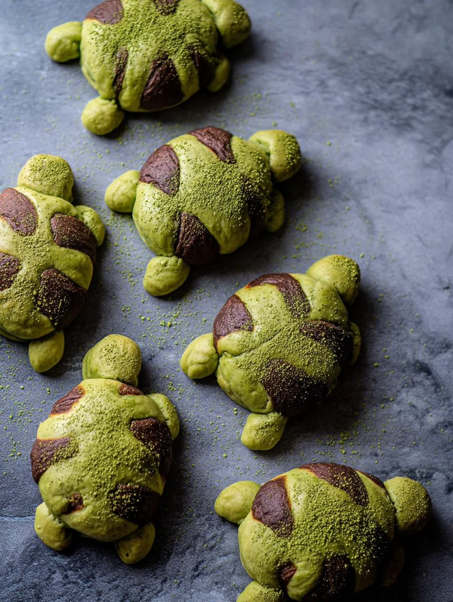 Matcha Milk Bread Turtles