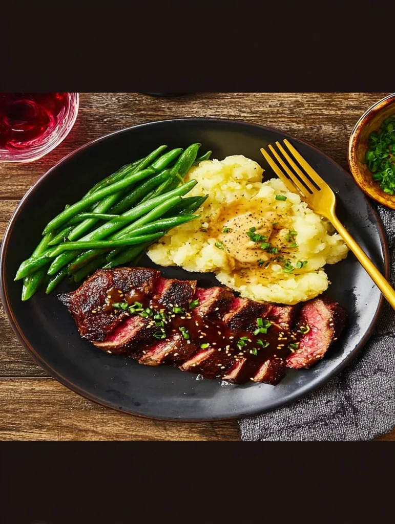 Ribeye and Roasted Garlic Pan Sauce