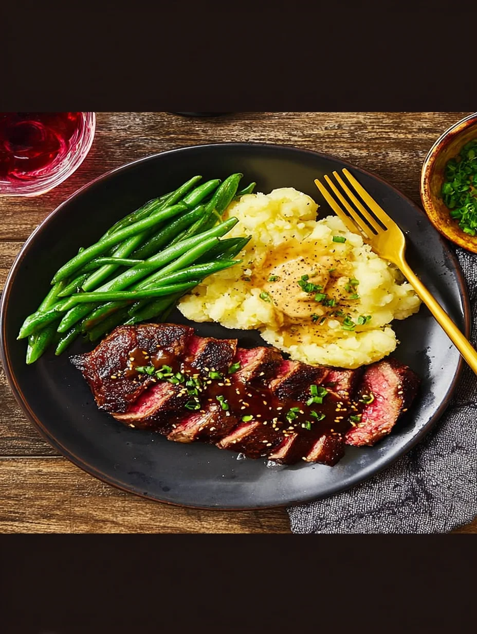 Ribeye and Roasted Garlic Pan Sauce