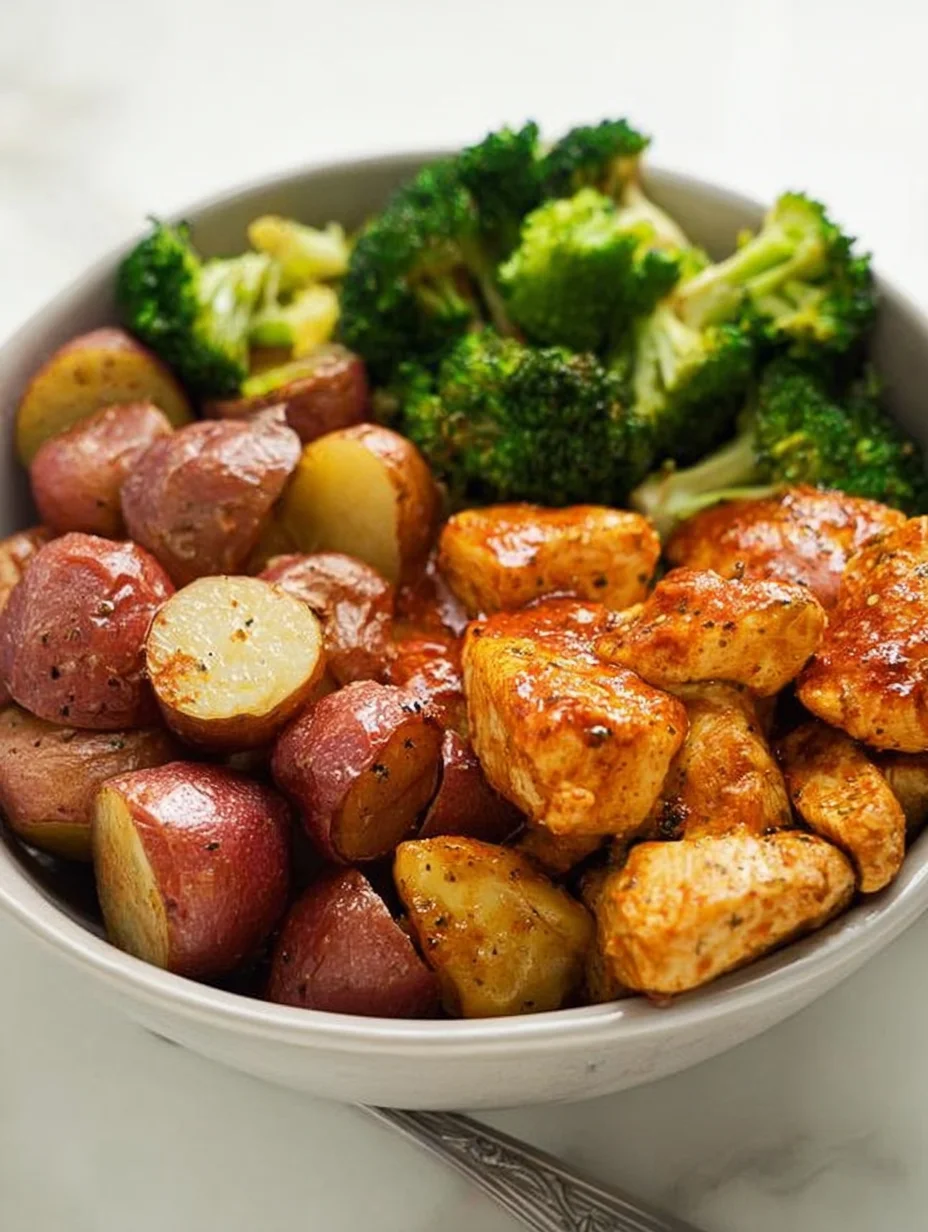 Skinny Chicken and Roasted Potato Bowl