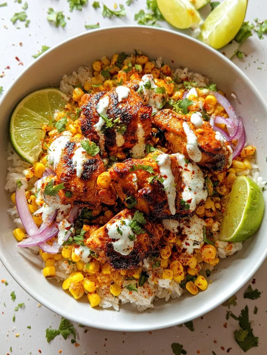 Street Corn Chicken Rice Bowl