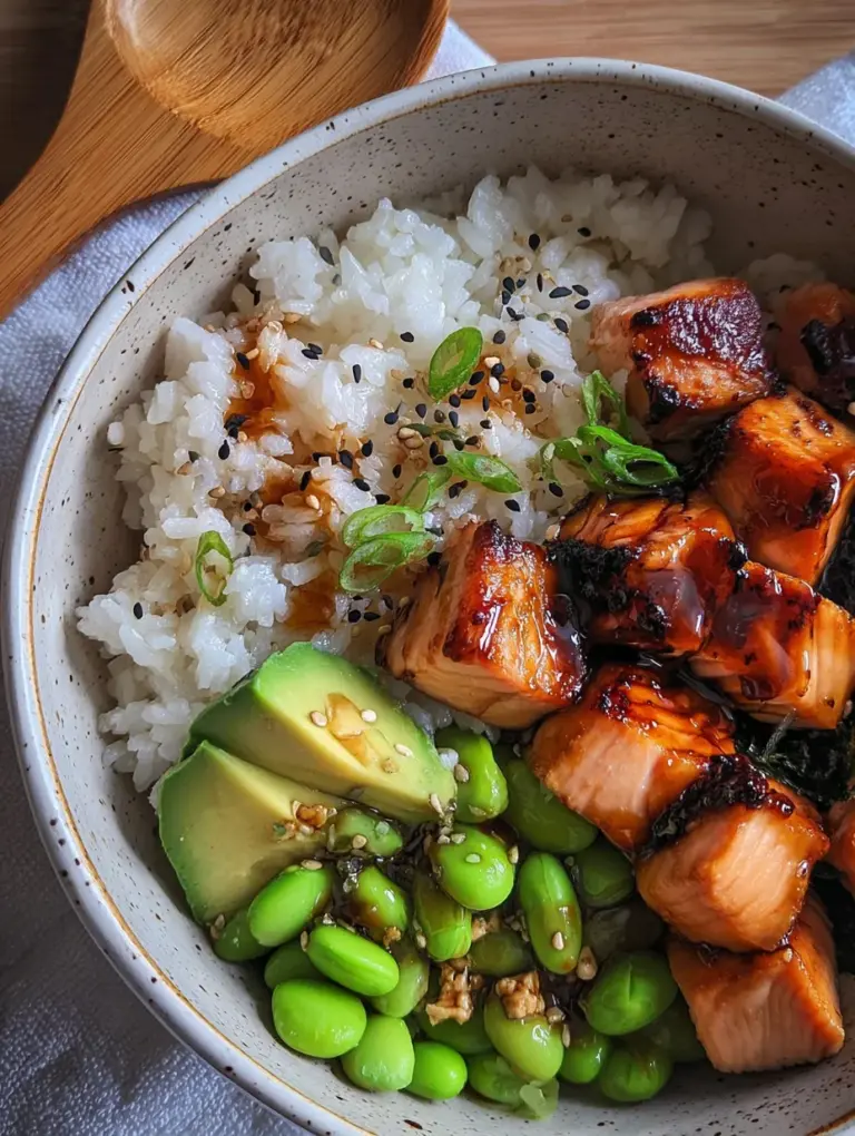 Teriyaki Salmon Sushi Bowl