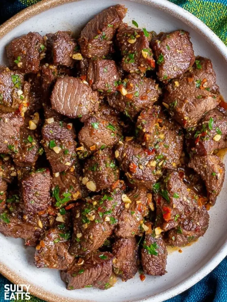 Air Fryer Garlic Butter Steak Bites