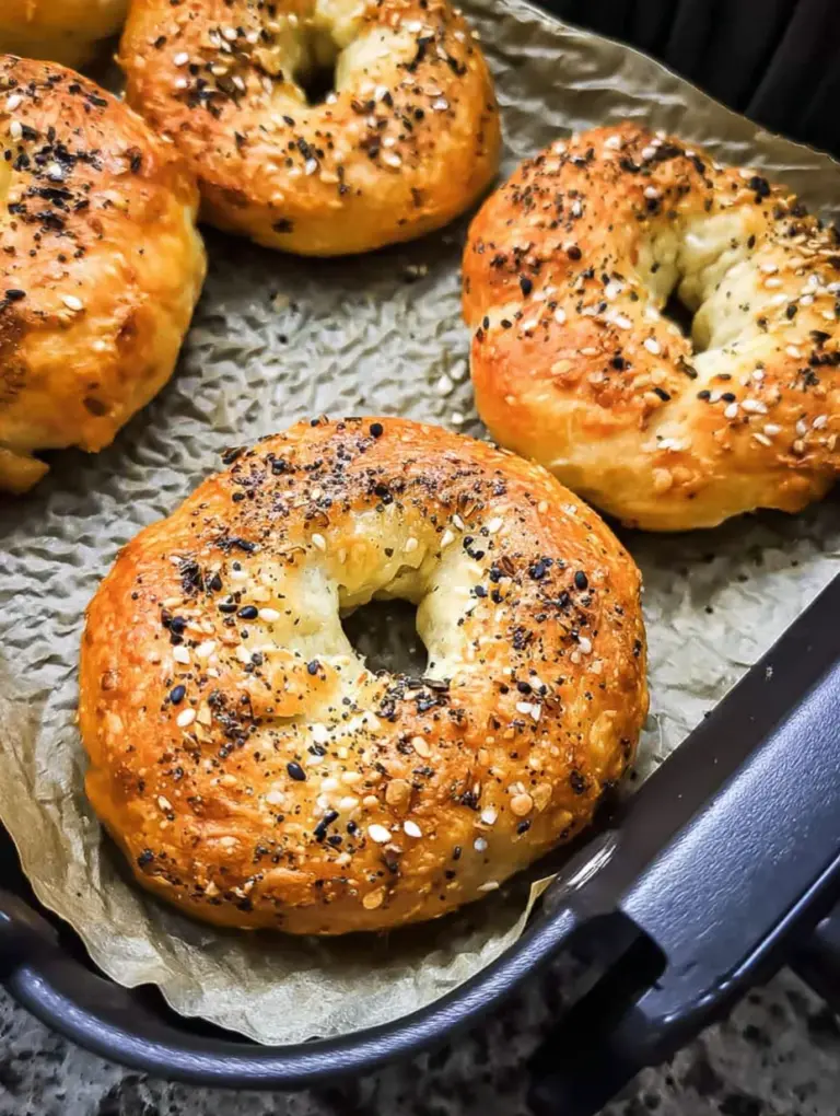 Air Fryer Protein Bagels