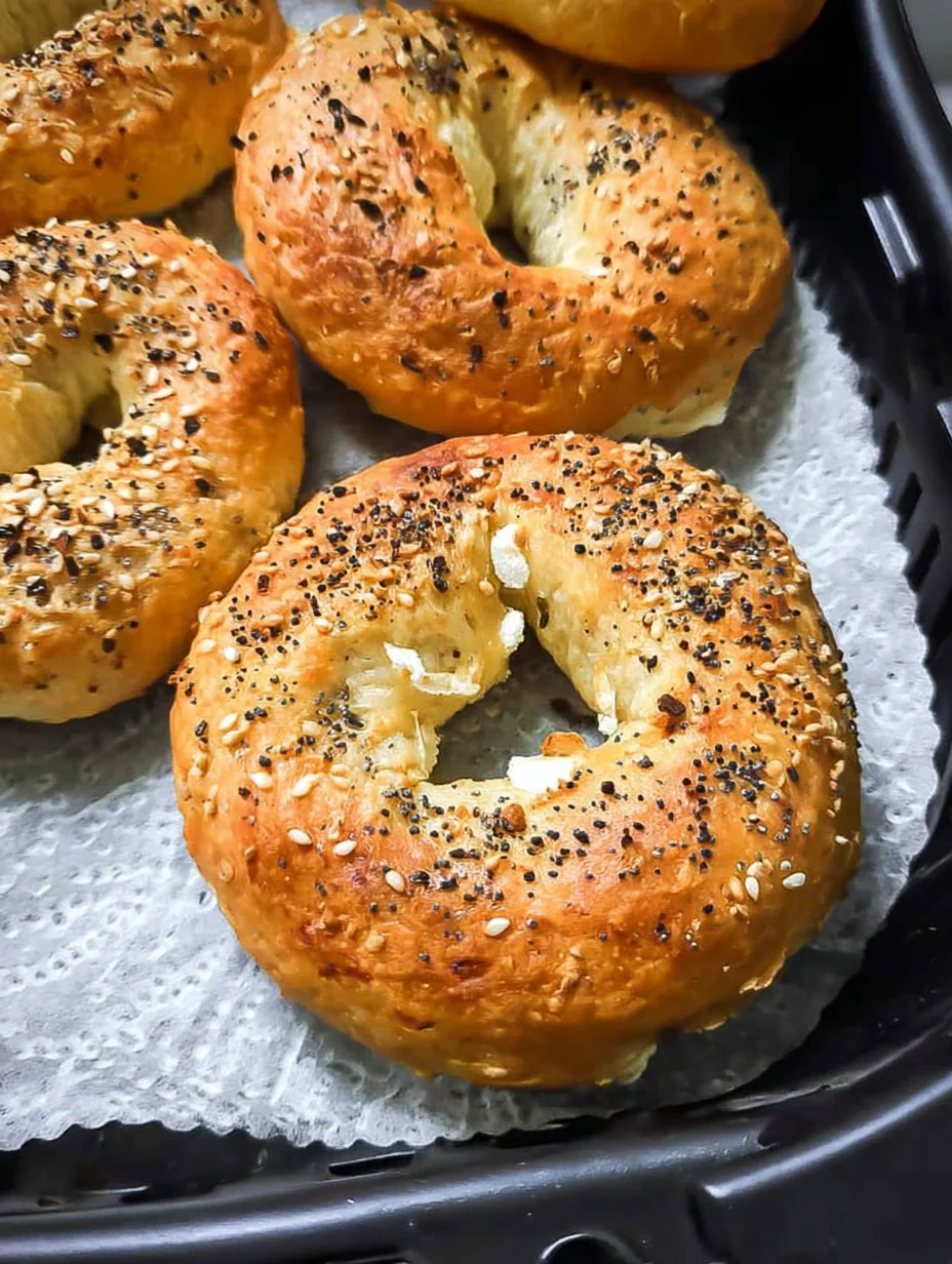 Air Fryer Protein Bagels