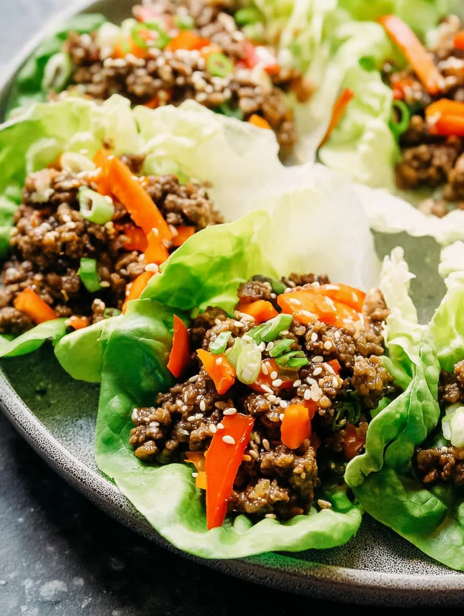 Asian Style Ground Beef Lettuce Wraps