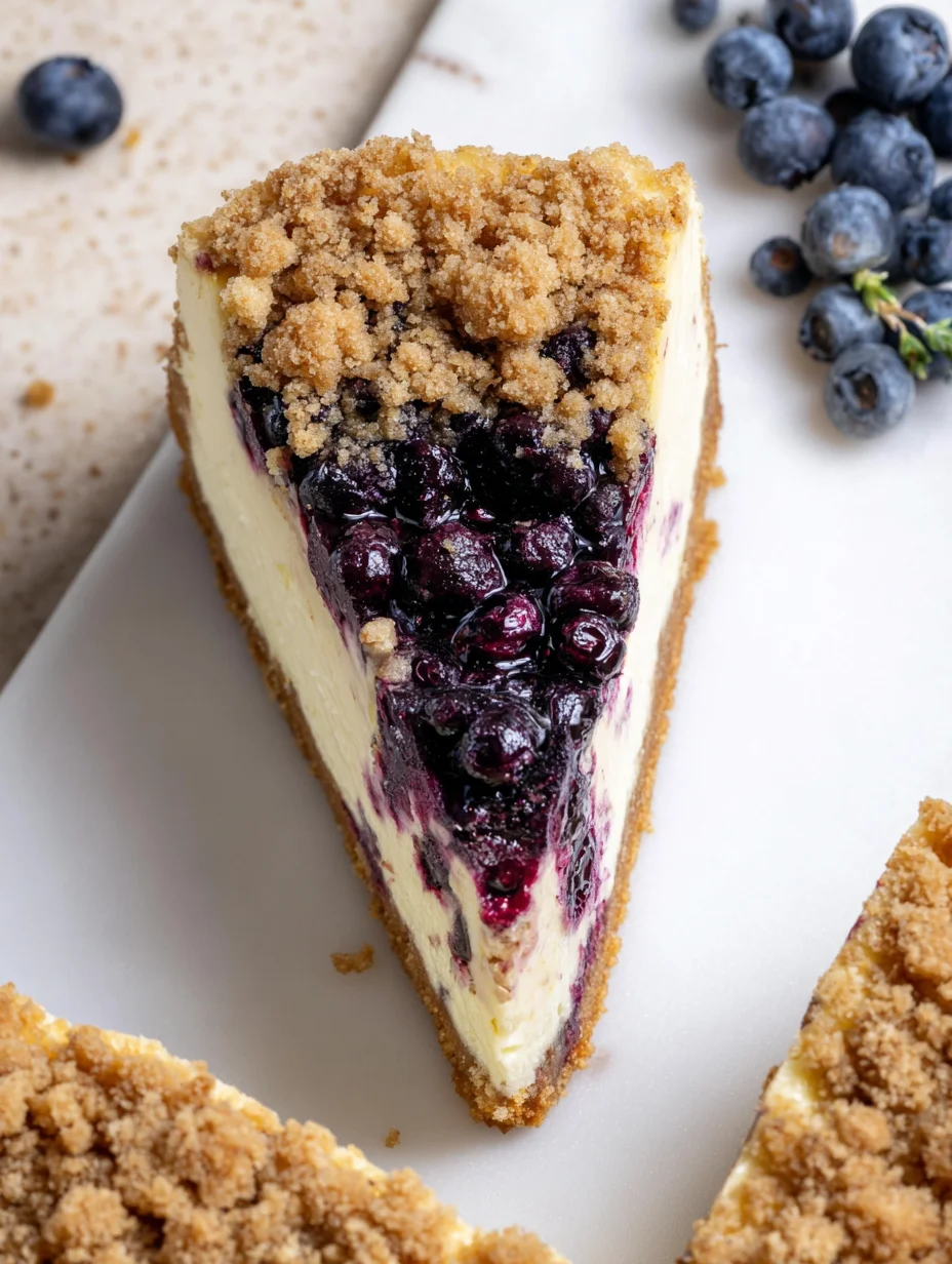 Blueberry Crumble Cheesecake