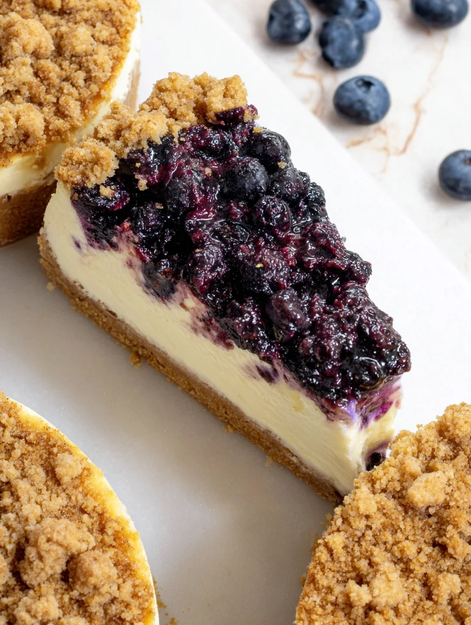 Blueberry Crumble Cheesecake