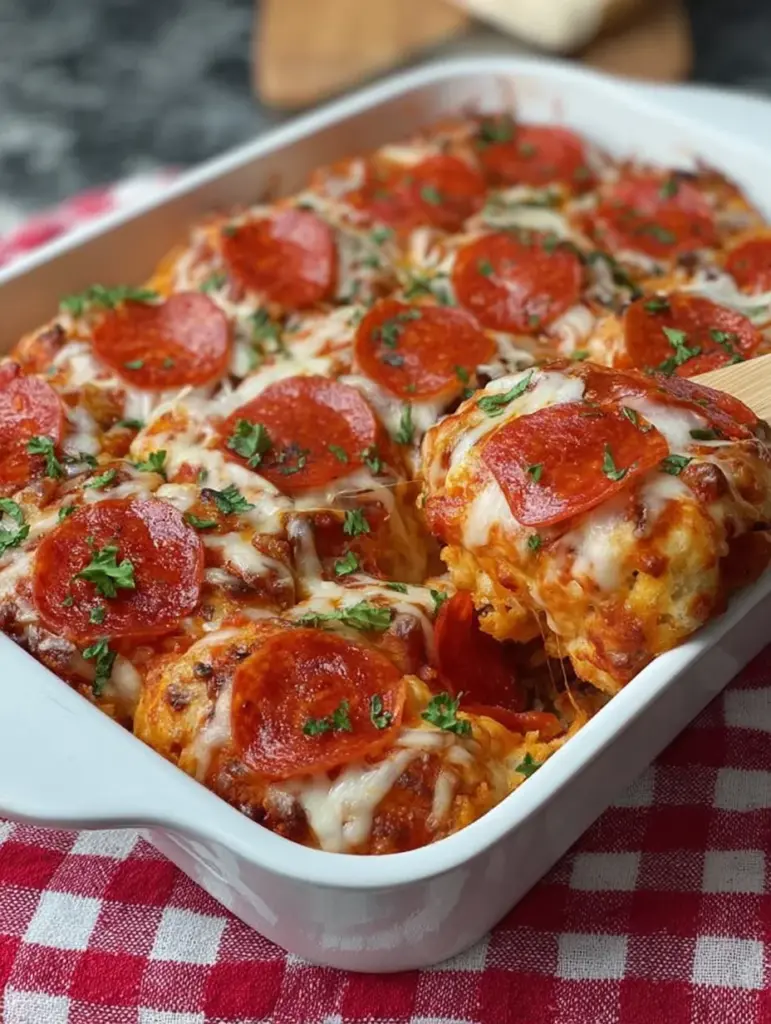 Bubble Up Biscuit Pizza Casserole