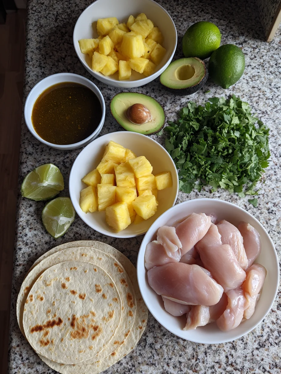 Chicken Pineapple Tacos