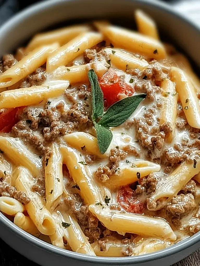 Creamy Rotel Pasta with Ground Beef