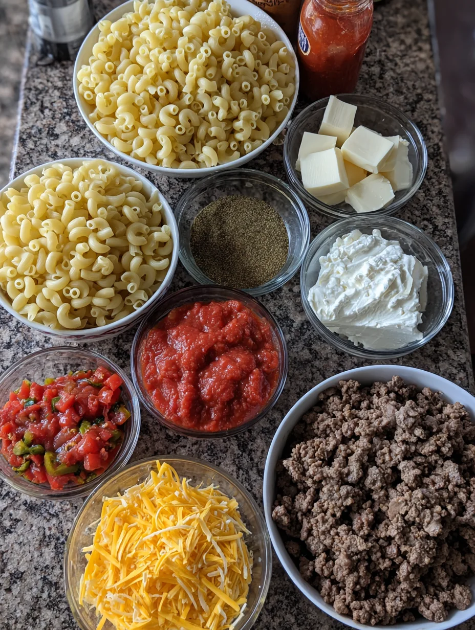 Creamy Rotel Pasta with Ground Beef