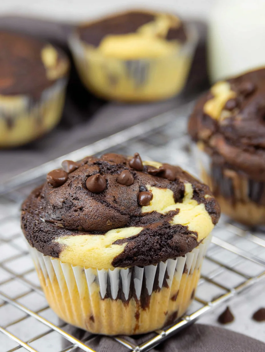 Double Chocolate Cheesecake Muffins