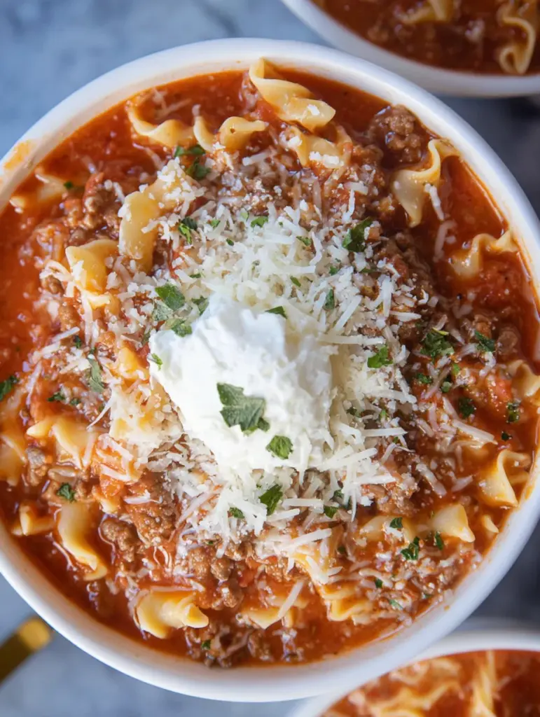 Easy Lasagna Soup
