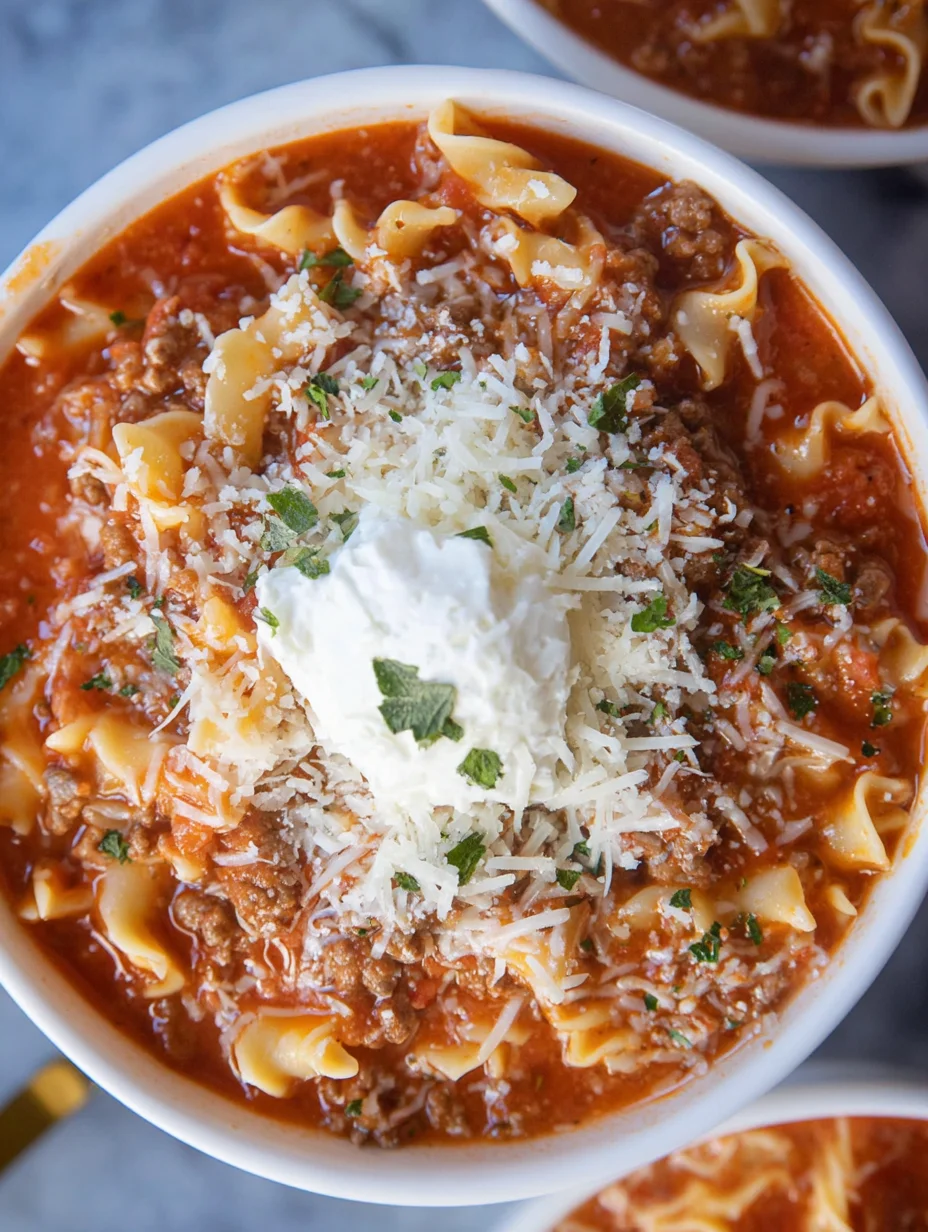Easy Lasagna Soup