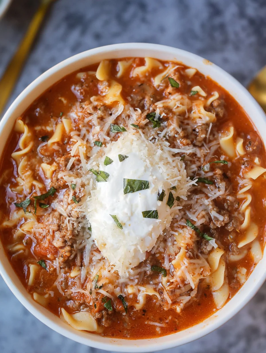 Easy Lasagna Soup