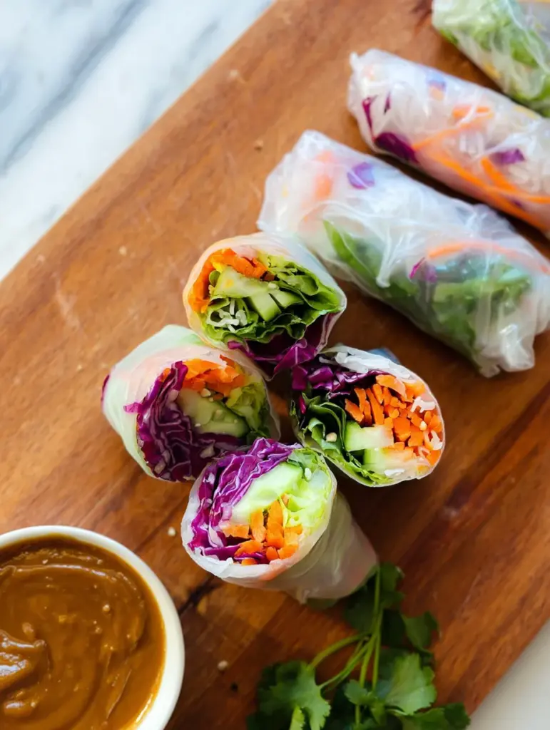 Fresh Spring Rolls with Peanut Sauce